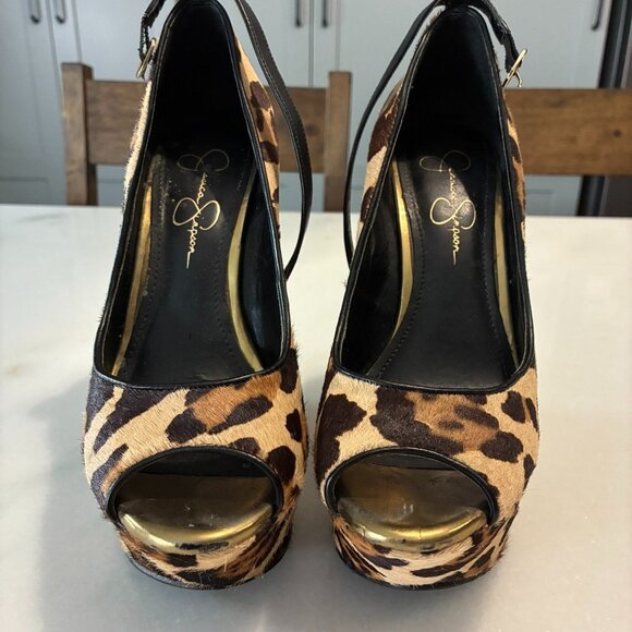 Jessica Simpson Shoes - Jessica Simpson Leopard Print Wedge Heels